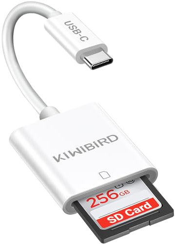 KiWiBiRD SD Kartenleser USB C, SD Karten Leser USB C Card Reader, Adapter SDHC SDXC Karte USBC Type C Kartenlesegerät Kompatibel mit iPhone 16 15 Plus Pro Max, Mac, MacBook Air, iPad, Galaxy S25 S24