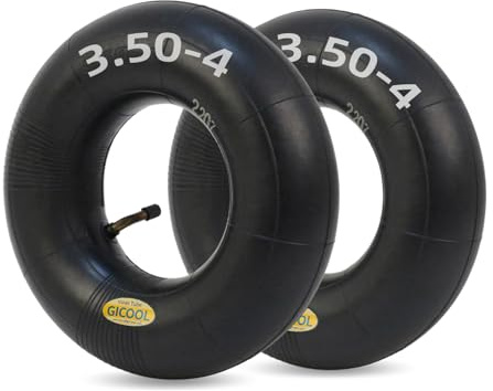 GICOOL 4.10/3.50-4 Inner Tubes 10 Inch - 2 Pack with TR-87 Bent Valve Stem, Fits Sack Barrow, Garden Trolley, Mobility Scooter, Go Kart, Stanley Sack Truck and More | Heavy-Duty Inner Tubes, Fit 10 Tires, for Hand Truck, Garden Utility, Wagon, Go Cart