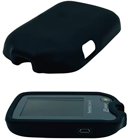 Custodia protettiva per misuratore di zucchero nel sangue Freestyle Libre 3, 100% su misura, colore nero, con 2 pellicole protettive per display