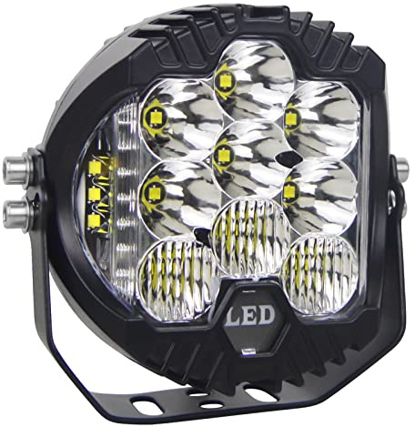 Willpower Phare de Travail LED 7'' 75W Projecteur LED 12V 24V Feux LED Blanc 6000K Antibrouillard LED Etanche IP67 pour 4x4 Voiture Camion Tracteur SUV Bateau Quad Vehicule Moto