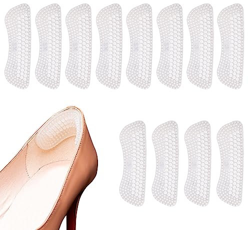 NITAIUN 6 Pairs Coussinets de Talon en Silicone, Auto-adhésif Protège Talons Coussinets, Talon Haut Chausson Grips,pour Ajustement et Confort Améliorés, Empêche Frottements Ampoules (6 Pairs)