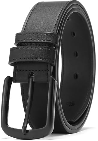 SENDEFN] Cinturon Hombre Cuero Cinturones Casual Hombre Cinturón 38mm Clásico Jeans Vaquero Trabaja 105-125CM Tallas con Caja de Regalos