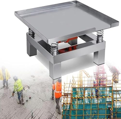 MAHWER Table vibrante en béton, Mini Banc d'essai de Vibration Bloc d'essai Plate-Forme de Vibration Table vibrante électrique en Acier Inoxydable 3000 TR/Min (Color : 35 * 35 * 22cm, Size : 220V)