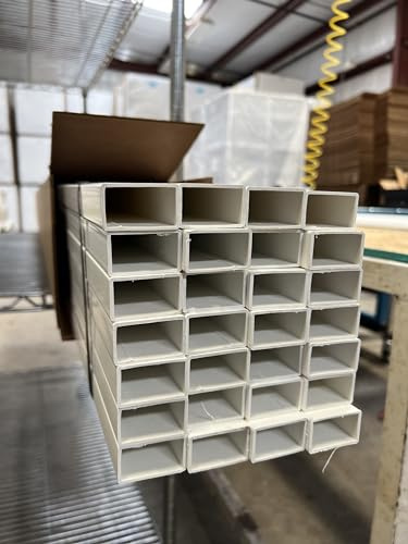 7/8 x 1-1/2 x 47-3/4 - Box of 14 Pieces - White