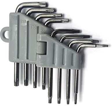 QXSJEDYCH Mini Llave Hexagonal, Llave Inglesa pequeña en Miniatura, Llave Allen, Juego de Llaves Estrella T5 T6 T7 T8 T9 T10 T15 T20, Llave Hexagonal Mini Star Drive Llaves(Color:T5 T20 Kit)