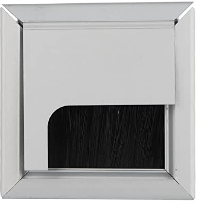 Msiud Uscita Cavi da Scrivania Passaggio, Tappo Passacavo Con Spazzole Copertura Foro Spazzola Passa per Passacavi Computer Tavolo Piazza Lega Alluminio per Ufficio Aree Intrattenimento