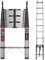 5M Telescopic Stainless Steel Ladder - 16.5FT Extendable Portable Loft Attic Ladder with Detachable Hooks - EN131 Standard for Roofing Business Household Use RV Indoor Outdoor Work