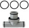 JAMSSOW Extensión en T para conector de manguera de 38 mm a 32 mm, adaptador de piscina para Intex Bestway Coleman, conector de manguera de piscina (pieza en T de 1,25 a 1,5)