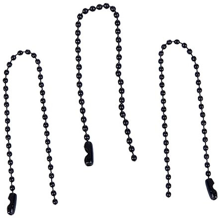 ULDIGI 100 Stück Rund Perlenkette Eisen 2,4mm Schwarz Rostfrei Hochglanz Selbstgemacht Schmuck Kette Für Erkennungsmarken Flaschenanhänger Verstellbar