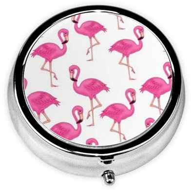 Mini-Medikamentendose mit pinkem Flamingo, tragbare Taschen-Medikamentenbox, Reise-Pillendose, Pillenbehälter, täglicher Heimgebrauch