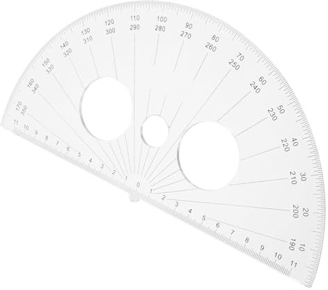 HAPINARY Plastic Protractor Degrees Half Circle Geometry Tool for Student Math Lessons
