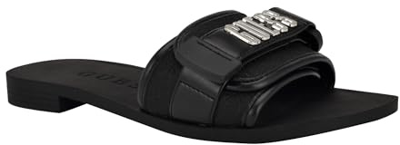 GUESS Damen Elyze Flache Sandale, Schwarz 003, 38 EU