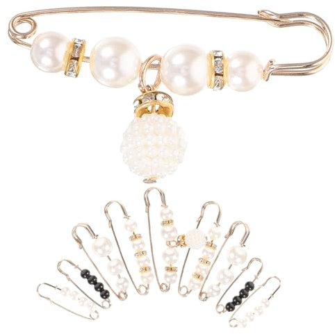 VALICLUD 10stücke Sicherheitsnadeln Broschen Für Kleidung Pullover Schal Hosen Rock Damen Clipse Clips Accessoires Schmuck Nähen Nähen
