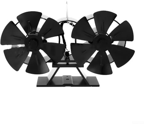 Besttoolifes Small Log Burner Fan Mini Twins Stove Fan Fireplace Fan For Log Burners/Wood Burner/Wood Stove/Wood Burner 225X145mm