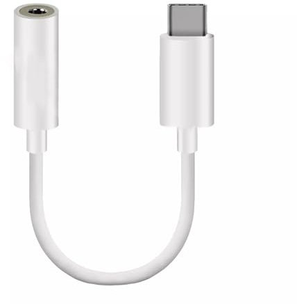 MOELECTRONIX Câble adaptateur audio USB 3.1 de type C pour Xiaomi Poco F6 | USB-C vers casque numérique 3,5 mm | Prise jack AUX IN Blanc