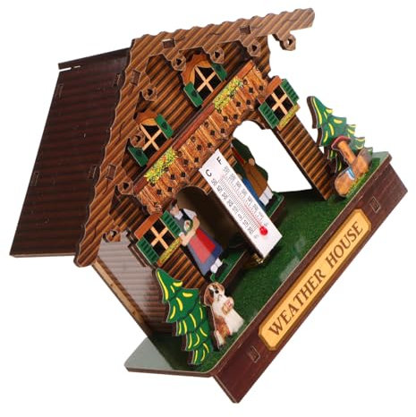 Milisten Barometer Thermometer Hygrometer Wetterstation Für Innen Und Außen Mit Temperatur Und Feuchtigkeitsanzeige Aus Holz