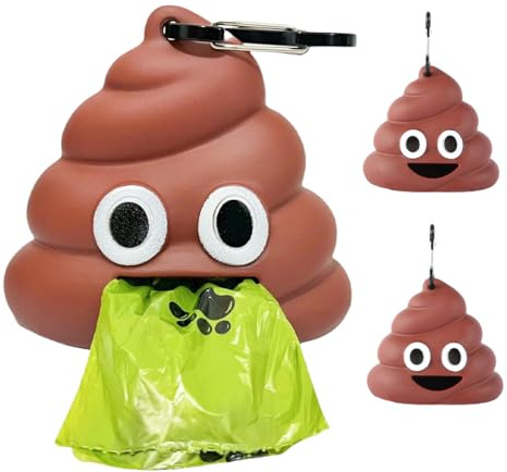2 Pièces Distributeur sac a crottes chien, Sac a Crottes Chien, Ramasse Crotte pour Shien, Sac Crottes Chien, Porte Sac Dejection Canine avec Mousqueton, Supports de Sac pour Chien