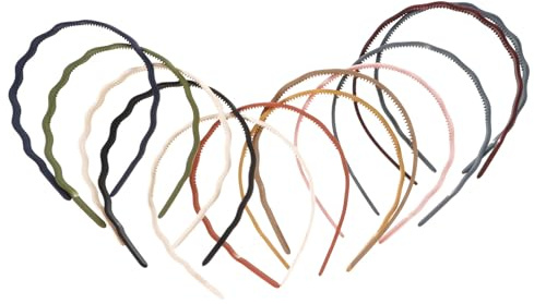 BCOATH Fasce per Chioma Donna in Plastica Ondulate 12 Pezzi Non Scivolose Proteggi Chioma per Spiaggia e Scuola Colorate Moda Contemporanea Colore Casuale