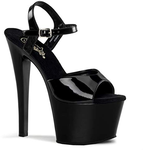 Pleaser SKY-309, Chaussures à talons avec plateau femmes, Noir, 35 EU