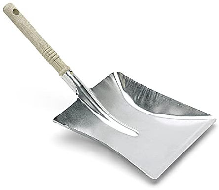 Nölle Kehrschaufel (Metall verzinkt, mit Holzgriff) 455510, Silber/Holzfarbe