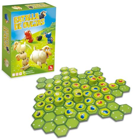 Ludilo - Batalla De Ovejas | Juegos Niños 7 Años O Más | Juegos De Mesa para Niños Y Adultos | Board Games De 2 A 4 Jugadores | Juego De Mesa con Una Duración De 15 Minutos