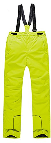 PHIBEE Boys' Waterproof Breathable Polyester Snowboard Ski Pants Yellow 8