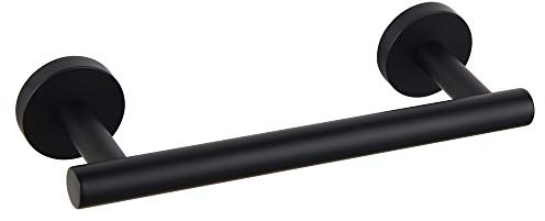 GERZWY 9-Inch Small Kitchen Towel Bar SUS 304 Stainless Steel Cabinet Hand Towel Bar Wall Mounted Bathroom Organizer Matte Black AG1101C23-BK