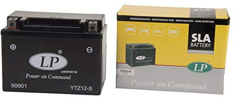 LANDPORT Batterie 12 V 11 Ah (YTZ12-S) [wartungsfrei & versiegelt] kompatibel für Mopped, Motorrad
