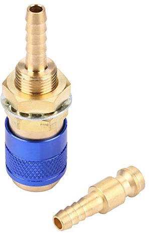 Accoppiatore connettore rapido acqua e gas M6 Scollegare le forniture industriali per il raccordo della torcia del saldatore MIG TIG per la torcia di saldatura(Blu)