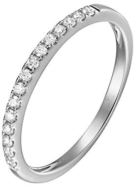 750er Weißgold Diamant Memory Ring mit Brillanten 0,27 ct. Memoire Eternity 18K Gr. 54