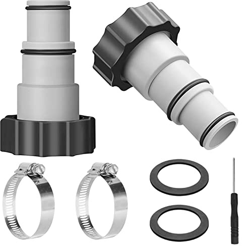 TOPJOWGA Pool Adapter A, 2 Stück Ersatzschlauchadapter, Poolschlauch Adapter A 32-38 mm, Pool Schlauchadapter, Anschluss für Pool-Schlauch, Schlauchverbinder Poolzubehör