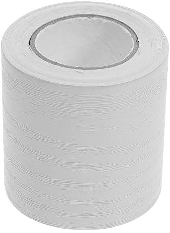 Angoily Peel and Stick Baseboard Flexible PVC Skirting Board Self-Adhesive Wall Trim Moulding Sticker for Background Entrance Children's Room 5m White Wood Grain