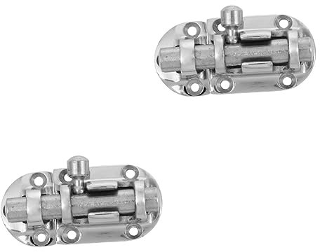 OSALADI 2pcs Boat Sliding Locks for Ship Stainless Latch Window Latch Sliding Lock Barrel Bolt