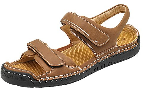 LOIJMK Männer Sandalen, Herrensandalen für Den Strand, Atmungsaktiv Strandsandalen Herren Outdoorsandalen Herren Sandalen Sommerschuhe Flach Sandaletten Herren Trekkingsandale für Sommer