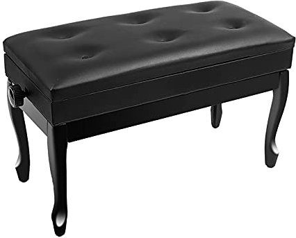 KIUYDHGD Klavierbank aus Leder, 10 cm Verstellbarer Klavierhocker, Duett-Klavierbank mit Notenfach, gepolsterter Klavierstuhl aus Pu, geeignet zum Üben von Musik