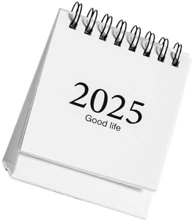 Kleiner Tischkalender Monatskalender 2025 Tischkalender 2024-2025 Kalender Englisch Stehkalender für Büro