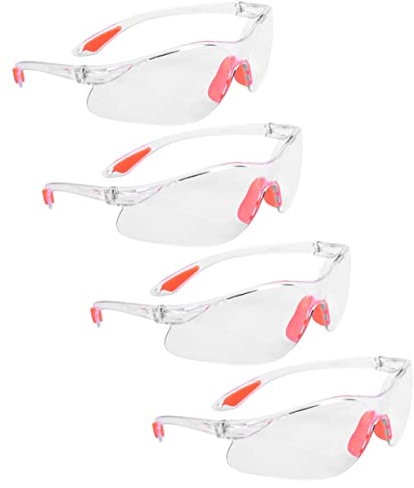 DECOMELODY 4stücke Schutzbrille Für Arbeitsschutz Aus Polycarbonat Klare Schutzbrillen Augenschutzbrillen Für Männer Frauen Ansi Zertifiziert Schweißbrillen Arbeitsbrillen Für Labor Und Bauar