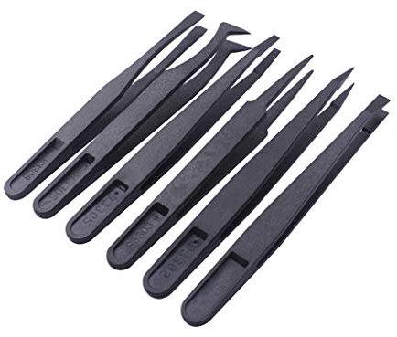 Lot de 6/8 pinces à épiler antistatiques pour téléphone/PC/montre, travaux de laboratoire, timbres, cosmétiques, épilation pratique