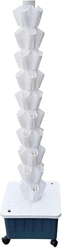 Hydroponics Growing System Hydroponics Tower, Hydroponic Growing System, Aeroponics Grow Kit Aquaponics Planting System, for Herbs, Fruits and Vegetables with Hydrating Pump, Adapter, Seedi