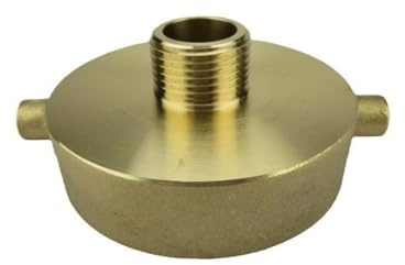 SEIWEI Adaptador de boca de incendios de latón, conector de manguera de jardín macho NST de 2-1/2 pulgadas x 3/4 pulgadas GHT macho para equipos contra incendios, sistemas de riego