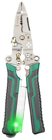 Onlynery Pelacables Eléctricos, Alicates Cortacables, Empuñadura Ergonómica Crimpadora Terminales Precisión para Reparación Electrodomésticos Trabajo HVAC Instalaciones Eléctricas Redes