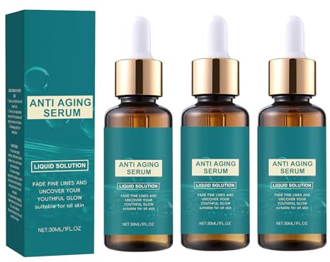 Sérum visage hydratant anti-âge pour femmes – Solution liquide à la vitamine C et à l'acide hyaluronique pour réduire les rides, stimuler le collagène, éclaircir le teint et repulper la peau (3)