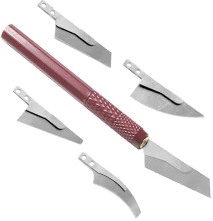 Scie à main en construction de maquette | Scie à modeler, kit de scie à main | Hobby Craft Terris Saw, Tool Set, 4 Cutters, Precision Cutting, Model Building Accessories, Handicraft Cutting Device