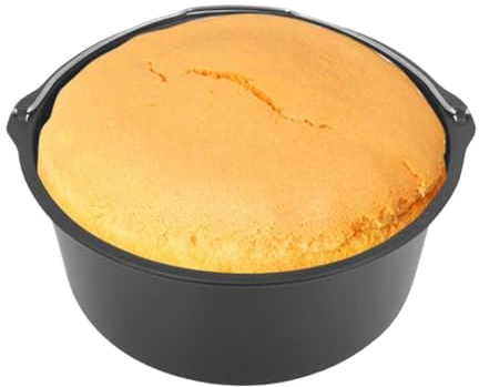 Ancsttu Plat de Cuisson pour Friteuse Sans Huile,Moule À Gâteau Anti-Adhésif Pour Friteuse À Air | Accessoires de Cuisine Grade Alimentaire pour Pizzas Génoises,Pour Pain, aux Œufs,