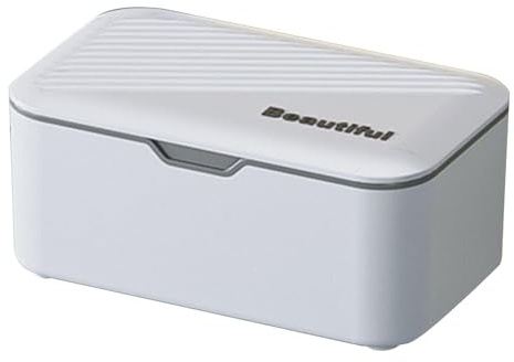Dispensador de toallitas húmedas a prueba de polvo, caja de almacenamiento, dispensador de toallitas para dormitorio, baño, tocador, escritorio