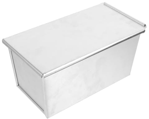 CLISPEED Teglia per Pane in Alluminio Antiaderente con Coperchio Stampo per Toast e Pagnotte Capacità Grande per Cottura Facile e Sicura Adatta Famiglie e Feste