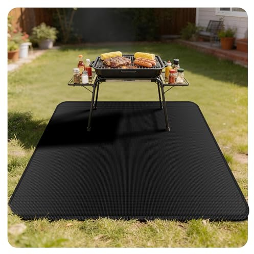 100x150cm Tapis Barbecue Sol Ignifuge imperméable Anti-Huile
