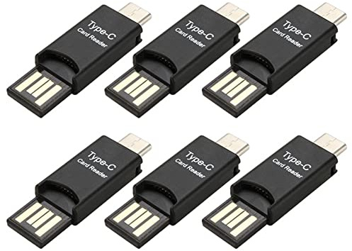 Onchdbfhuu 6X USB 3.1 Type C USB-C to Micro-SD TF Card Reader Adapter for PC Cellphone