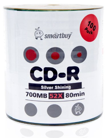 Smartbuy 1000-disc 700mb/80min 52x CD-R Shiny Silver Top Blank Recordable Media Disc