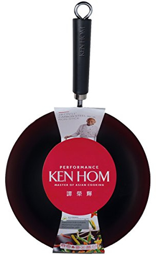 Ken Hom – Parrilla Antiadherente Cacerola de Aluminio Fundido, 25 cm, Color Negro, Negro, 20 cm